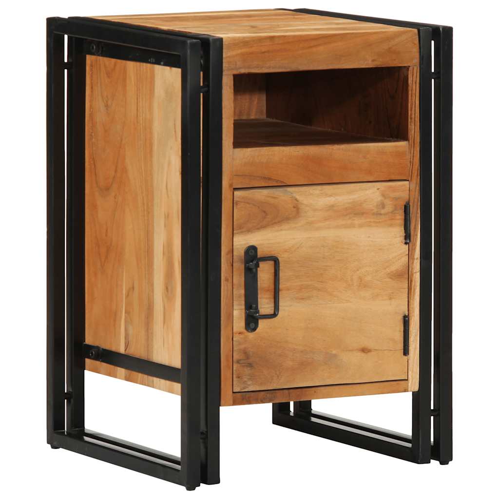 Comodino 40x40x59 cm in Legno Massello di Acacia