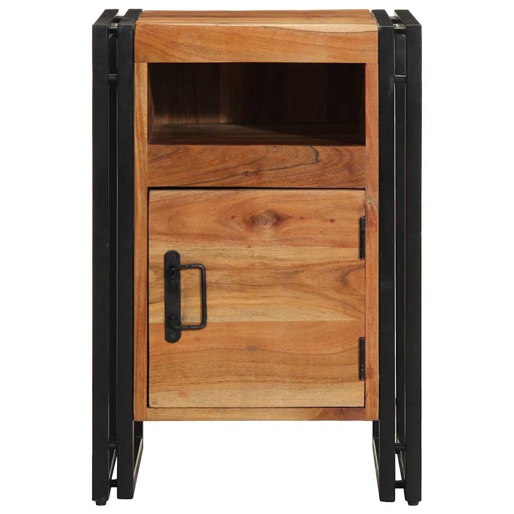 Comodino 40x40x59 cm in Legno Massello di Acacia