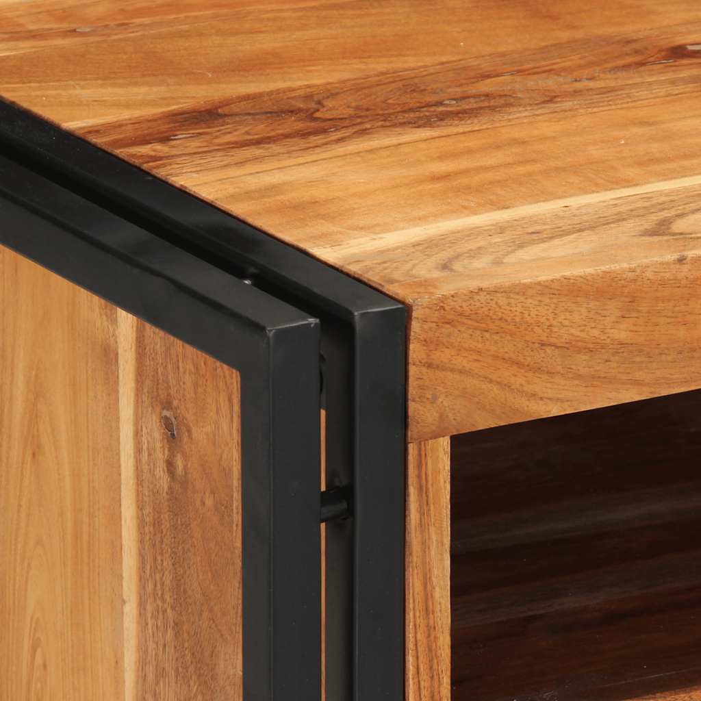 Comodino 40x40x59 cm in Legno Massello di Acacia