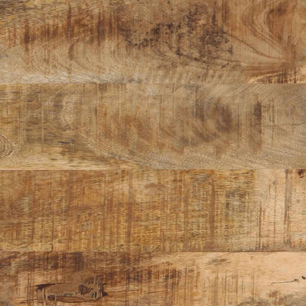Comodini 2 pz 40x40x50 cm in Legno Massello di Mango Grezzo