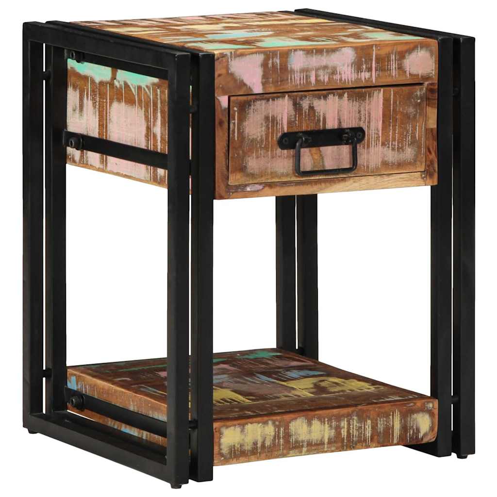 Armadio da Notte 40 x 40 x 50 cm Legno Recuperato Massello