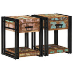 Armadio da Notte con cassetto 2 pcs Multicolore 40 x 40 x 50 cm