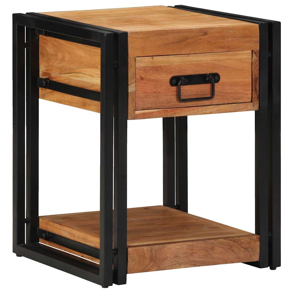 Armadio da Notte 40 x 40 x 50 cm Legno di Acacia Massello
