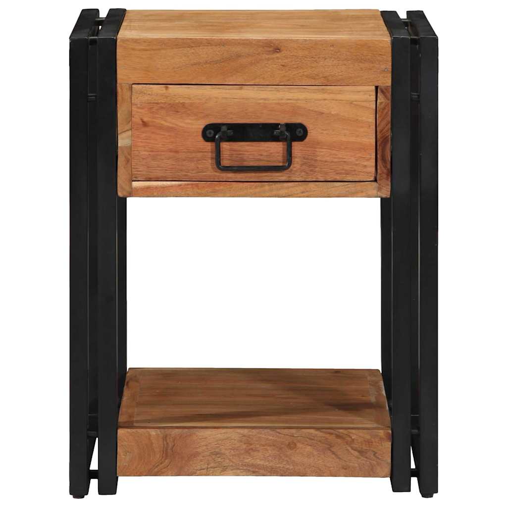 Armadio da Notte 40 x 40 x 50 cm Legno di Acacia Massello