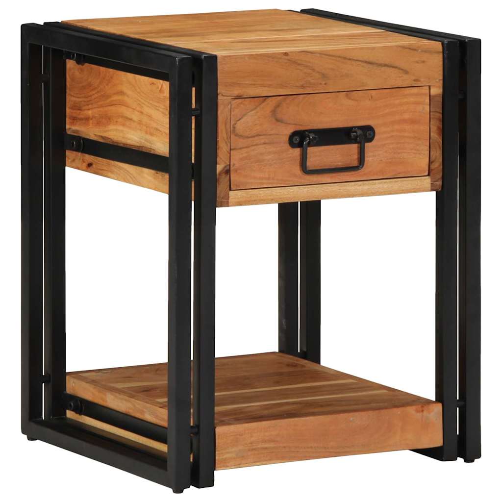 Armadio da Notte 2 pcs 40 x 40 x 50 cm Legno di Acacia Massello