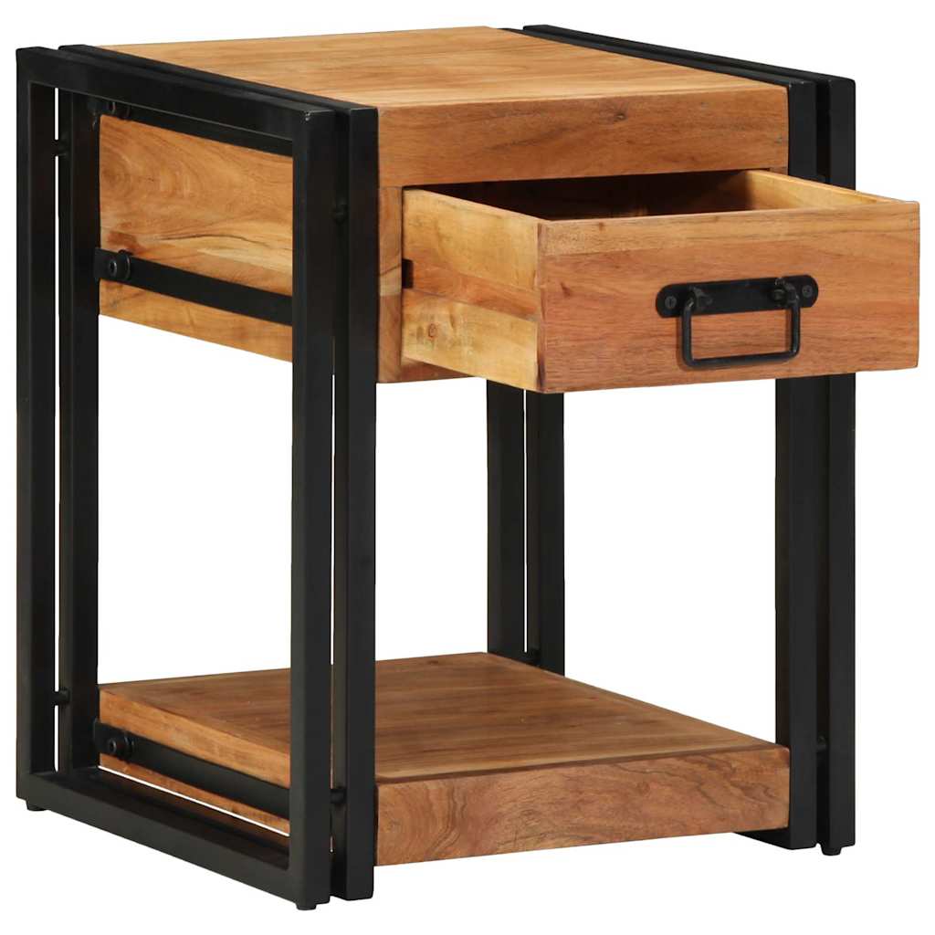 Armadio da Notte 2 pcs 40 x 40 x 50 cm Legno di Acacia Massello