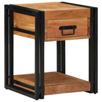 Armadio da Notte 2 pcs 40 x 40 x 50 cm Legno di Acacia Massello