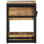 Armadio da Notte 2 pcs 30 x 30 x 40 cm Legno di mango massello