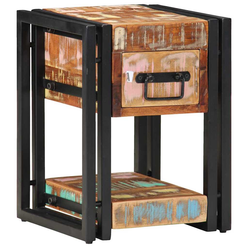 Armadio da Notte 30 x 30 x 40 cm Legno Recuperato Massello