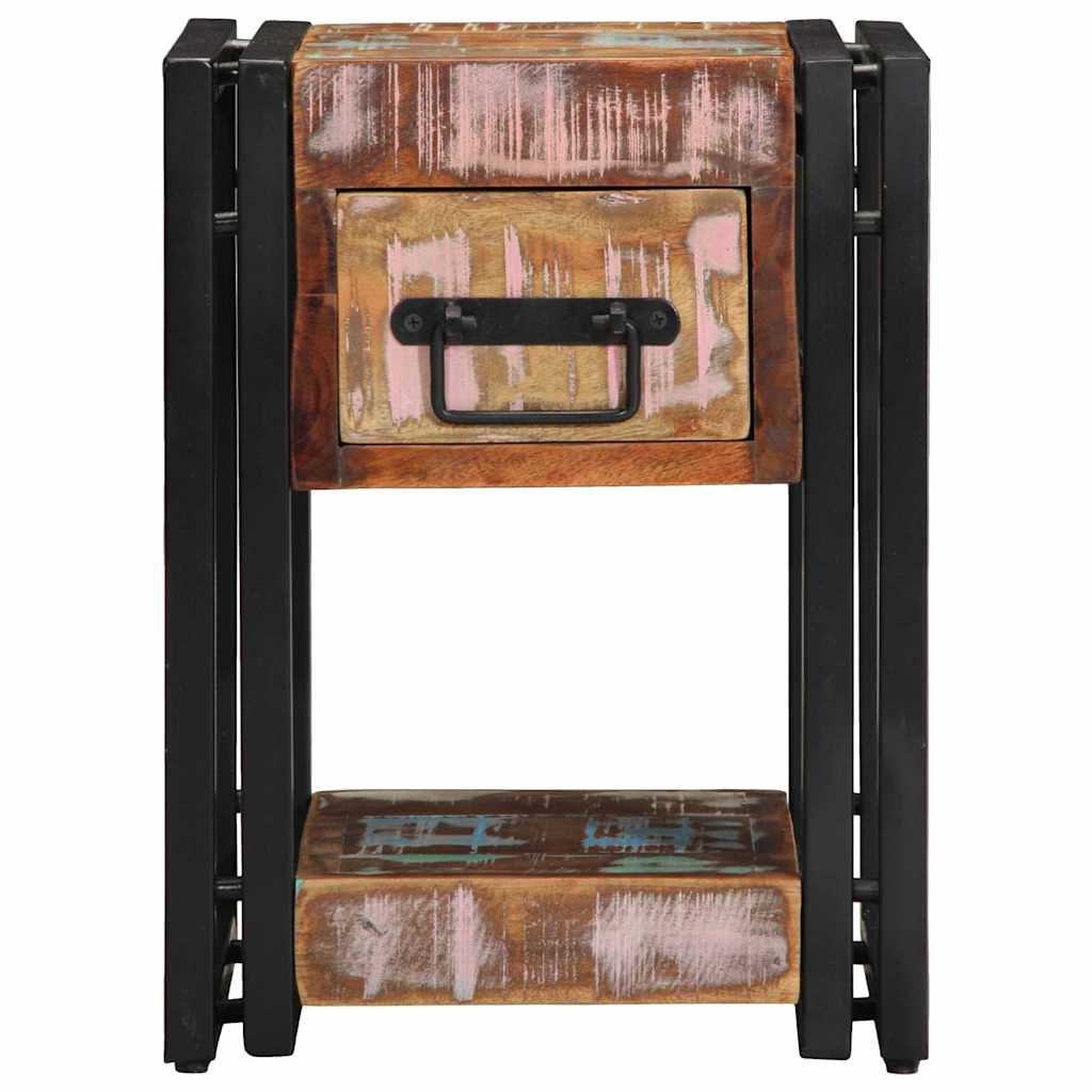 Armadio da Notte 30 x 30 x 40 cm Legno Recuperato Massello