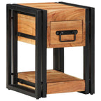 Armadio da Notte 30 x 30 x 40 cm Legno di Acacia Massello