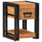Armadio da Notte 30 x 30 x 40 cm Legno di Acacia Massello