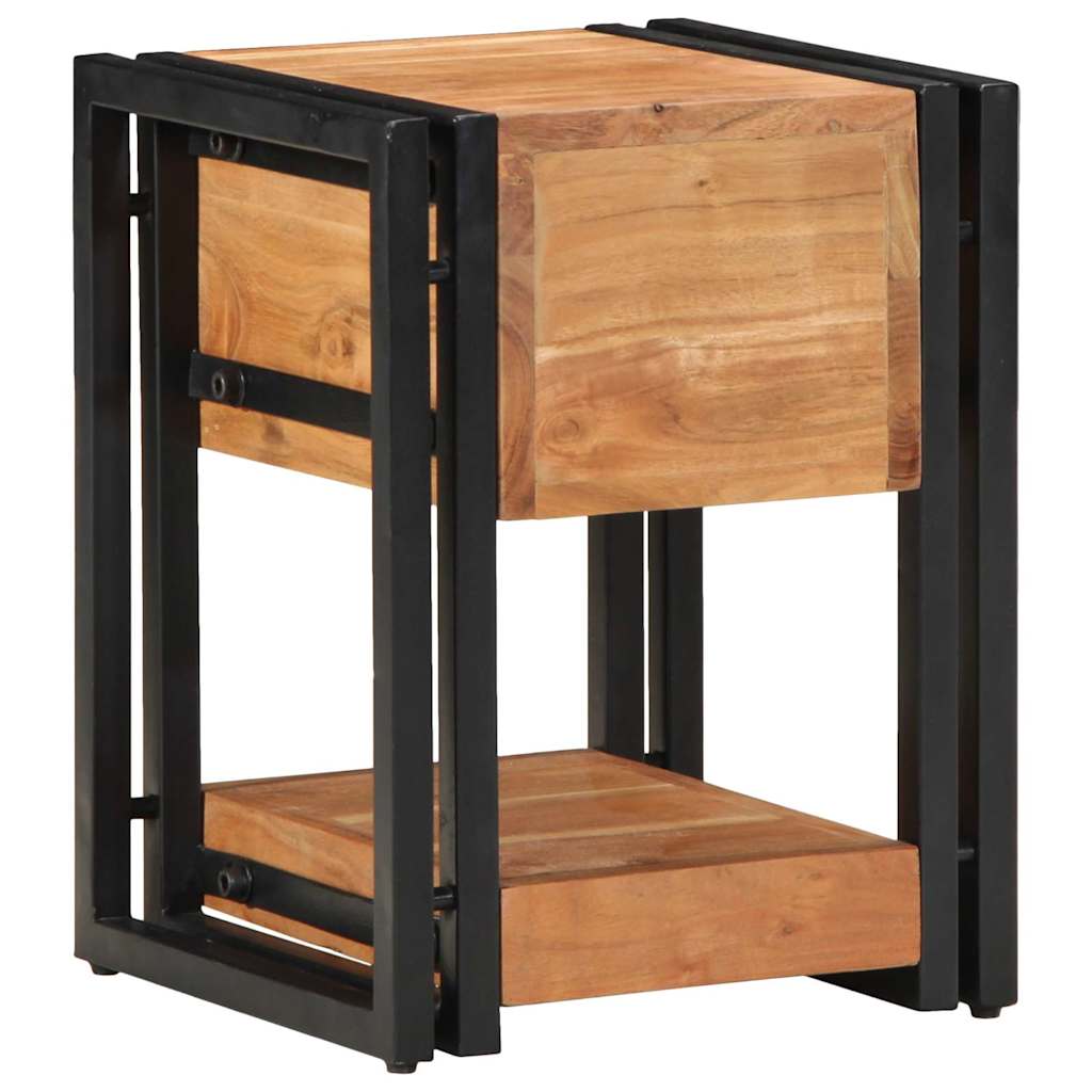 Armadio da Notte 30 x 30 x 40 cm Legno di Acacia Massello