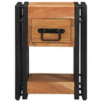 Armadio da Notte 30 x 30 x 40 cm Legno di Acacia Massello