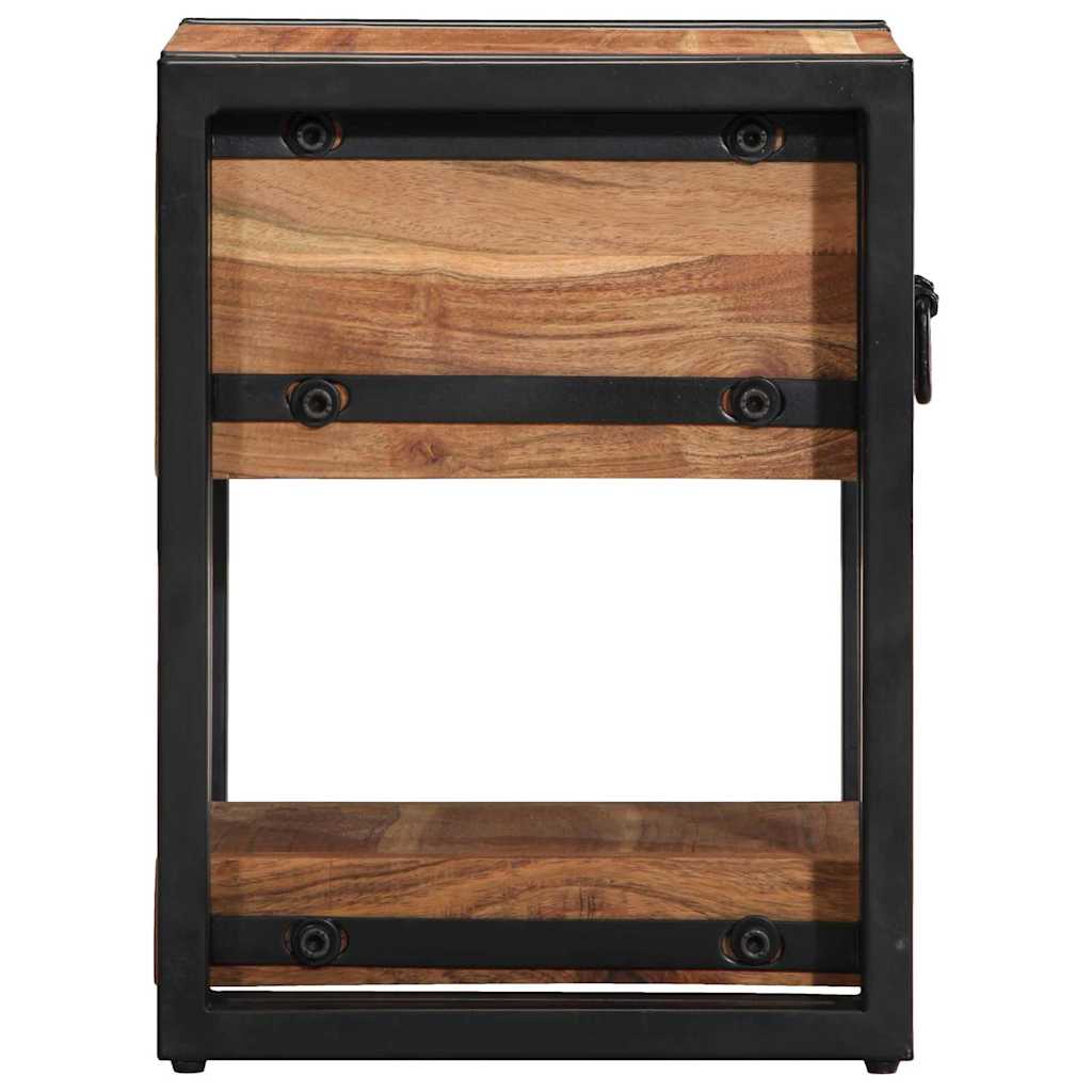 Armadio da Notte 30 x 30 x 40 cm Legno di Acacia Massello
