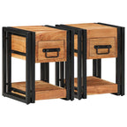 Armadio da Notte 2 pcs 30 x 30 x 40 cm Legno di Acacia Massello