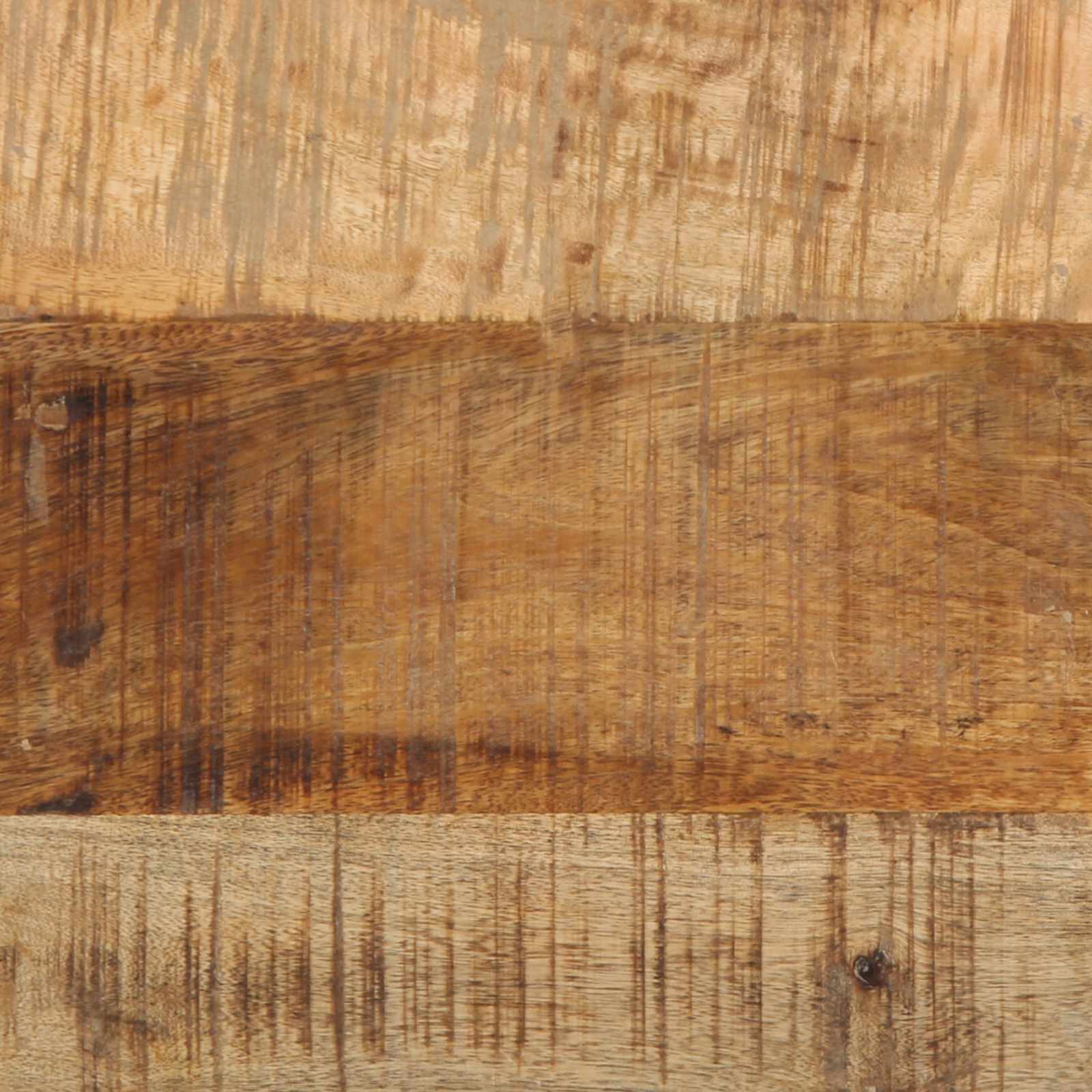 Tavolino Marrone e Nero 40 x 40 x 50 cm Legno di mango massello