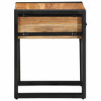 Tavolino con cassetto 40 x 40 x 50 cm Legno di Acacia Massello
