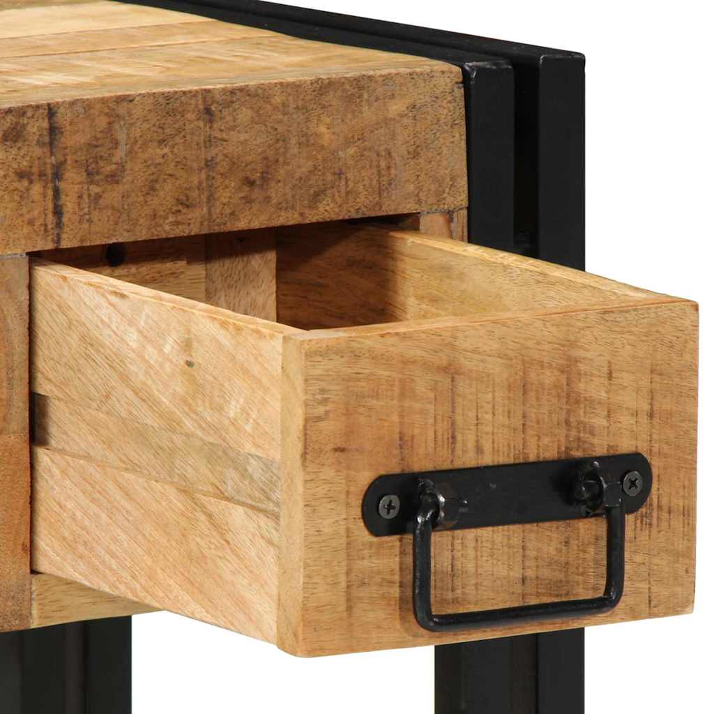 Tavolino Marrone e Nero 30 x 30 x 40 cm Legno di mango massello