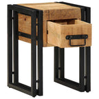 Tavolino Marrone e Nero 30 x 30 x 40 cm Legno di mango massello