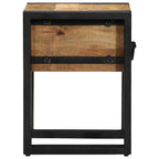 Tavolino Marrone e Nero 30 x 30 x 40 cm Legno di mango massello