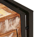 Tavolino con cassetto 30 x 30 x 40 cm Legno Recuperato Massello