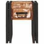 Tavolino con cassetto 30 x 30 x 40 cm Legno Recuperato Massello