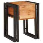 Tavolino con cassetto 30 x 30 x 40 cm Legno di Acacia Massello