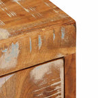 Comodino 2 pcs Marrone Legno massello di recupero