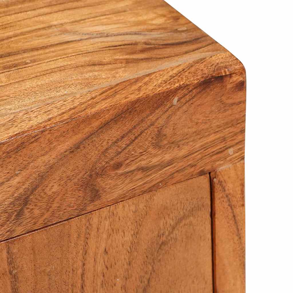 Comodino Marrone 35 x 33 x 48 cm Legno Massello di Acacia