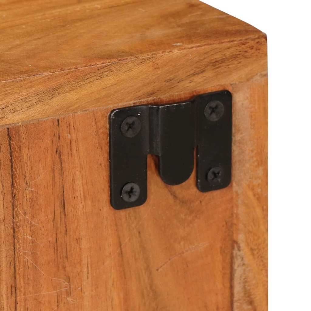 Comodino Marrone 35 x 33 x 48 cm Legno Massello di Acacia