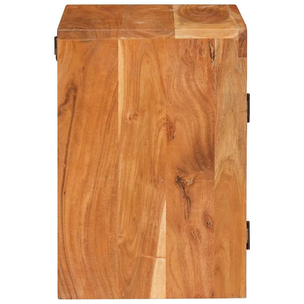 Comodino Marrone 35 x 33 x 48 cm Legno Massello di Acacia