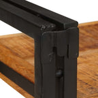 Comodino Marrone e Nero 38 x 33 x 58 cm Legno di mango massello
