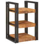 Comodino Marrone e Nero 38 x 33 x 58 cm Legno di mango massello