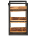 Comodino Marrone e Nero 38 x 33 x 58 cm Legno di mango massello