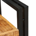 Comodino 2 pcs Marrone e Nero Legno di mango massello