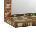 Specchio da bagno Marrone Legno Recuperato Massello