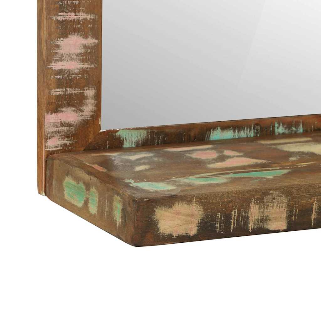 Specchio da bagno Marrone Legno Recuperato Massello