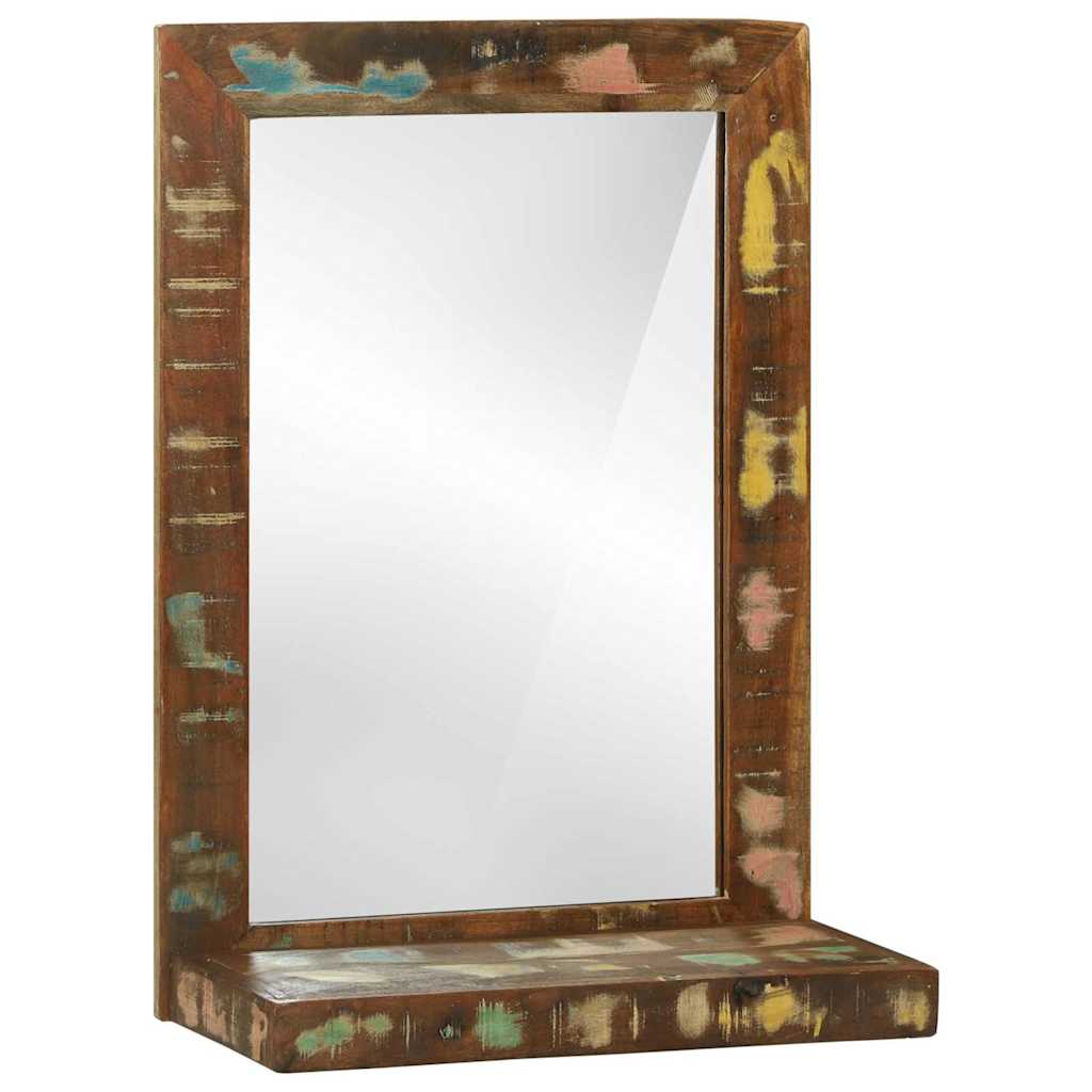 Specchio da bagno Marrone Legno Recuperato Massello