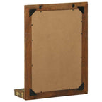 Specchio da bagno Marrone Legno Recuperato Massello