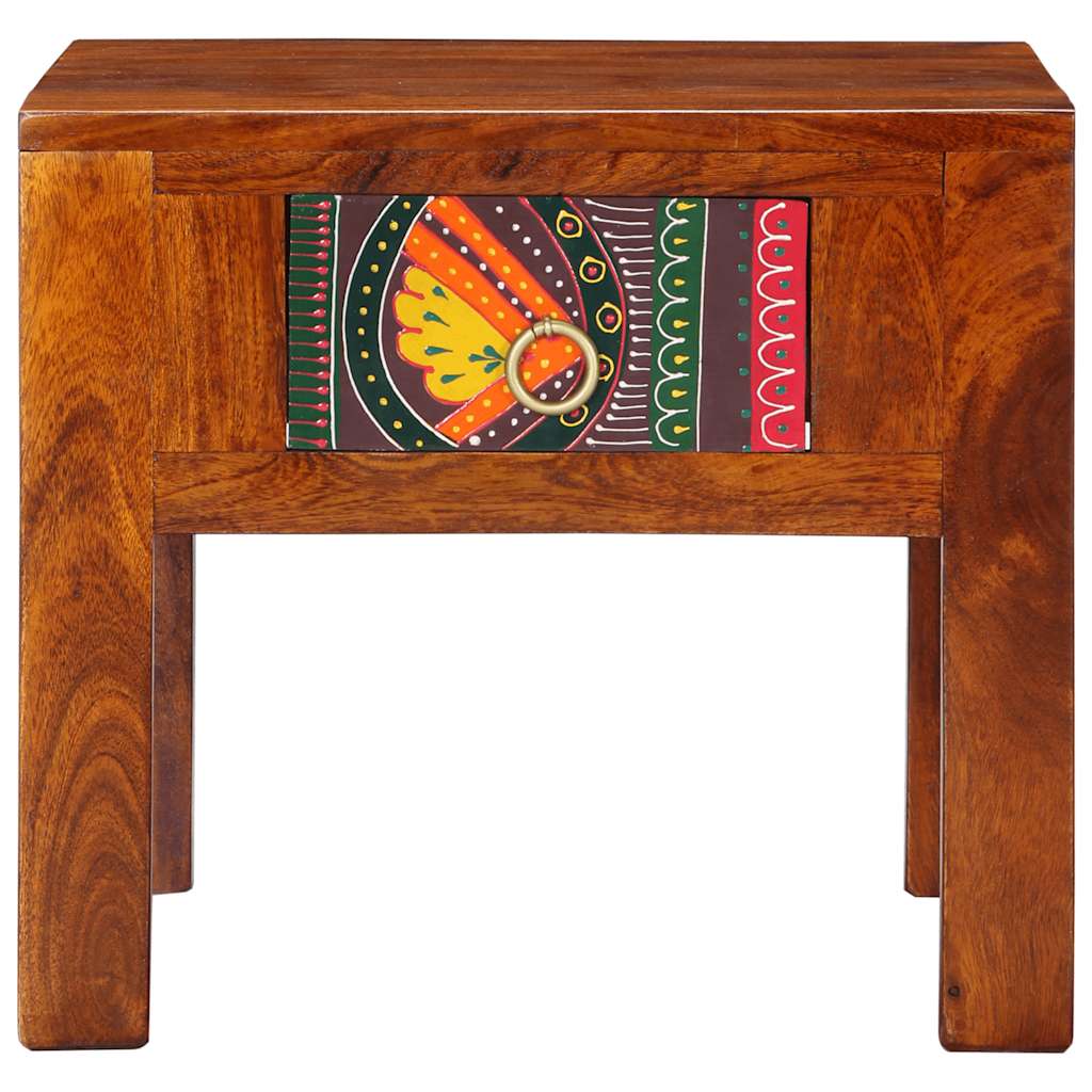 Comodino 40x40x36 cm in Legno Massello di Acacia