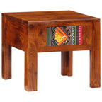 Comodino 40x40x36 cm in Legno Massello di Acacia