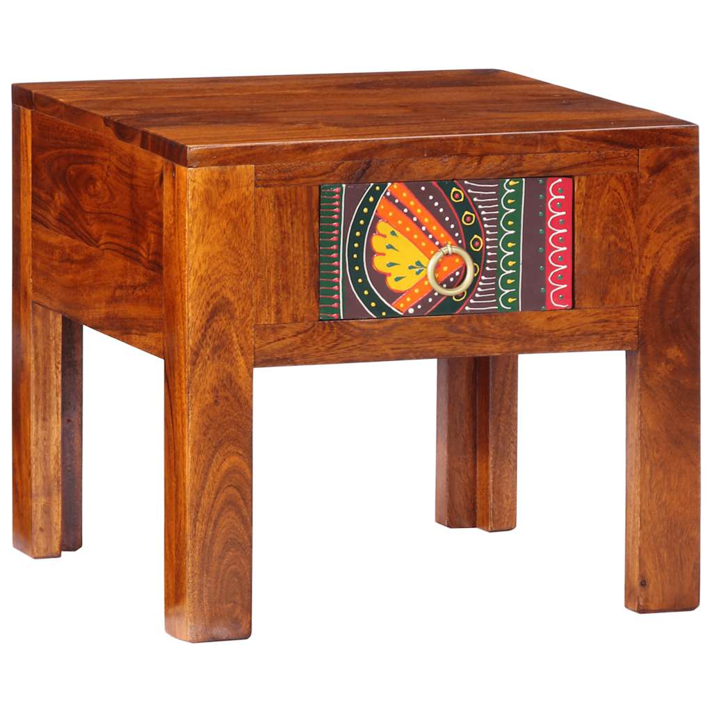 Comodini 2 pz 40x40x36 cm in Legno Massello di Acacia