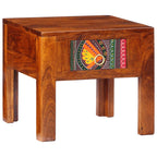 Comodini 2 pz 40x40x36 cm in Legno Massello di Acacia