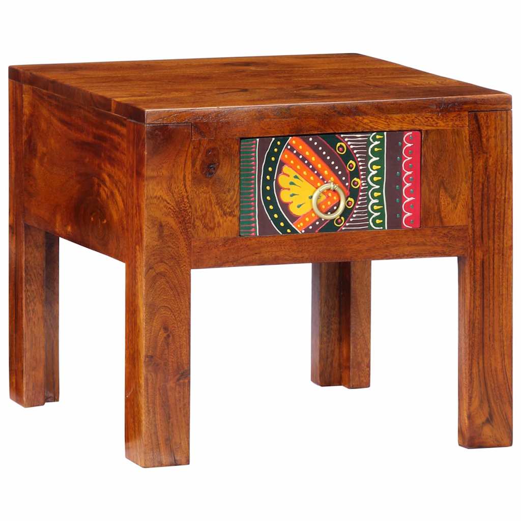 Comodini 2 pz 40x40x36 cm in Legno Massello di Acacia