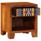 Comodino 40x35x45 cm in Legno Massello di Acacia