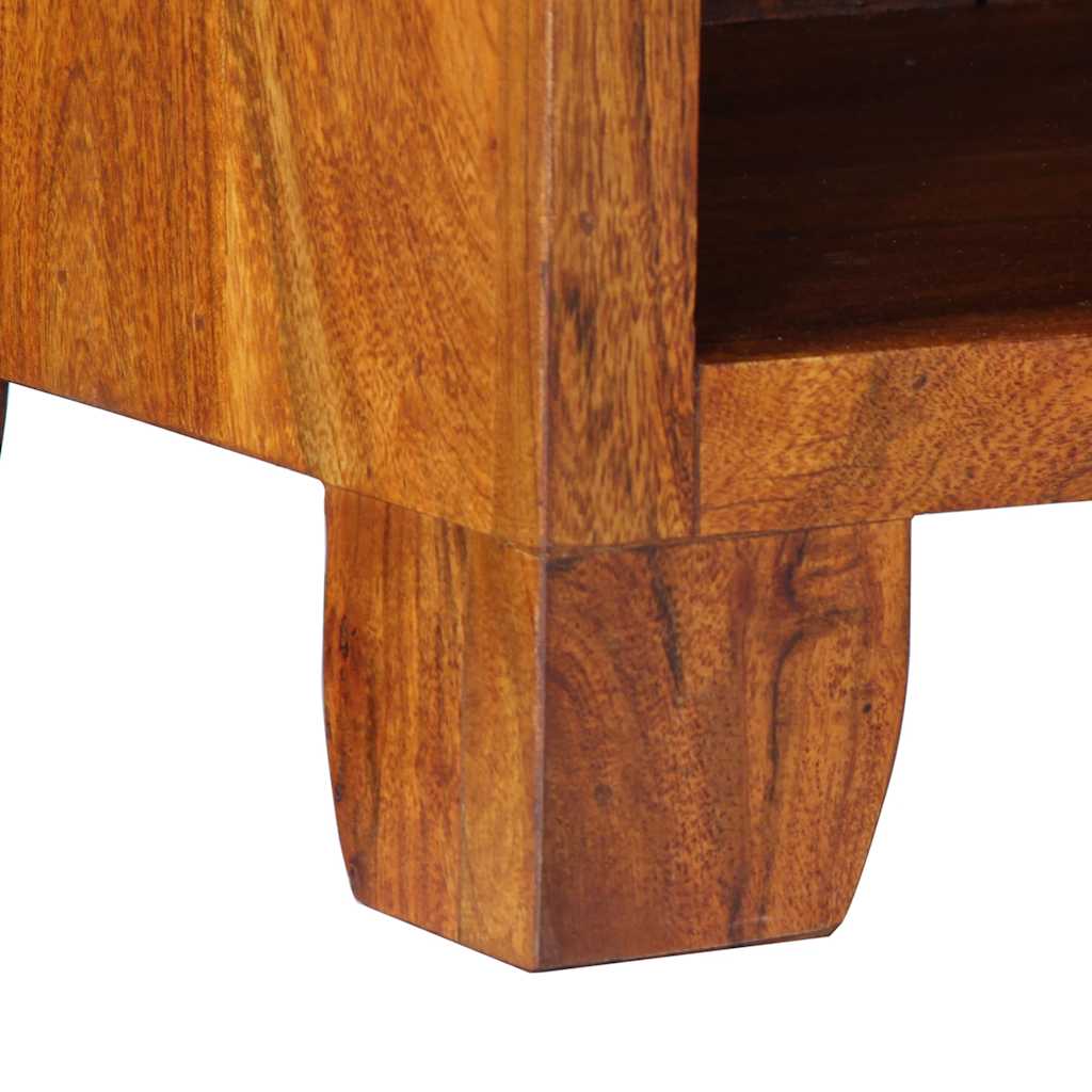 Comodino 40x35x45 cm in Legno Massello di Acacia