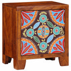 Comodino 40x30x45 cm in Legno Massello di Acacia