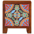 Comodini 2 pz 40x30x45 cm in Legno Massello di Acacia
