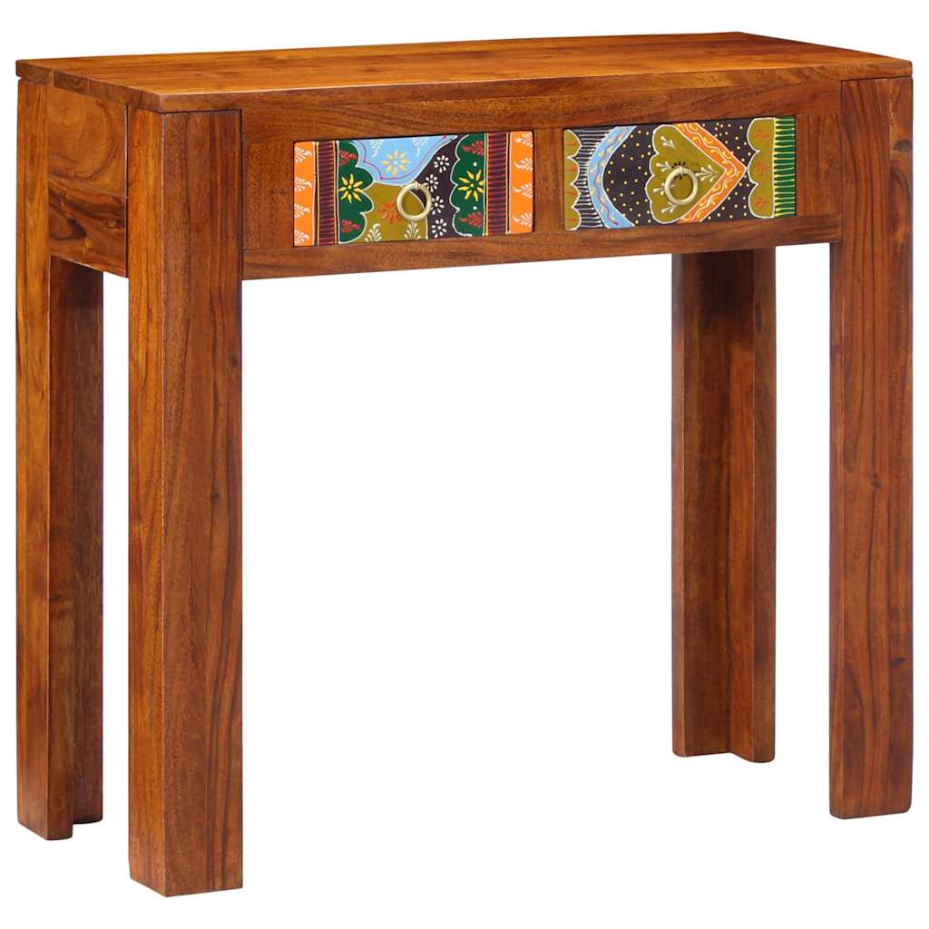 Tavolo Consolle 80x35x75 cm in Legno Massello di Acacia